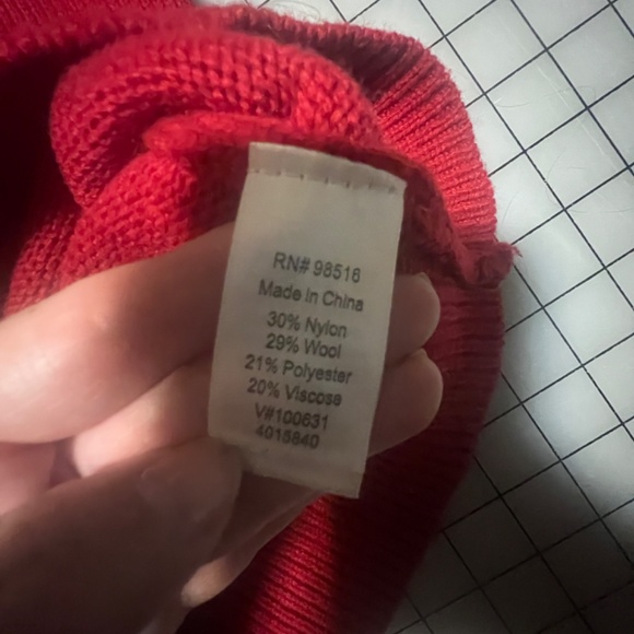 Coldwater Creek Ugly Christmas Sweater Women NWT XL Red and White Cozy Bead - Picture 10 of 10